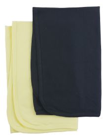 2 Receiving Blankets (Color: Black/Yellow, size: 30x40)
