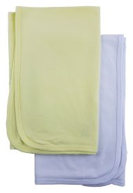 2 Receiving Blankets (Color: Yellow/White, size: 30x40)