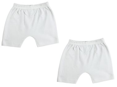 Infant Shorts - 2 Pack (Color: White, size: large)