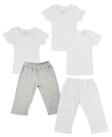 Infant T-Shirts and Track Sweatpants (Color: Grey/White, size: large)