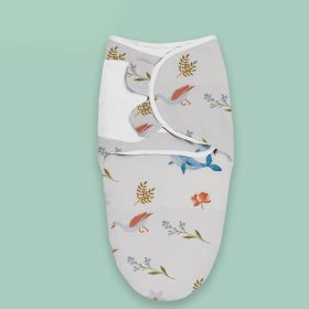 Baby Print Cotton Kickproof Sleeping Bag (Option: Ocean Whale Birds-3to6months)