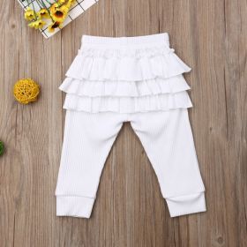 Girls' Lace Pants Outer Leggings (Option: White-70cm)