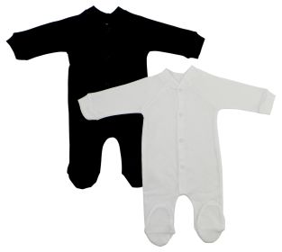 Interlock Black and White Closed-toe Sleep & Play (Pack of 2) (Color: White, size: small)
