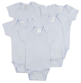 Short Sleeve One Piece 5 Pack (Color: Blue, size: large)