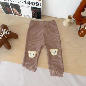 Baby Trousers Cute Fashion Personality (Option: Brown-66cm)