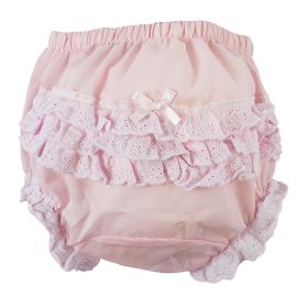 Pink Girl's Cotton/Poly "Fancy Pants" Underwear (Color: pink, size: large)