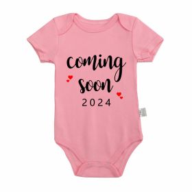 Announced Pregnancy 2024 Newborn Baby Romper Pure Cotton Rompers (Option: PF1062 Pink-0 3M)