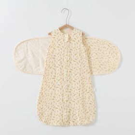 Baby Sleeping Bag Vest Cotton Gauze 4 Layers Bellyband Anti-startle Gro-bag (Option: Wheat Vest Wings-S0 June)
