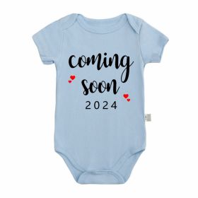 Announced Pregnancy 2024 Newborn Baby Romper Pure Cotton Rompers (Option: PF1062 Blue-0 3M)