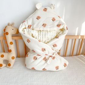 Autumn And Winter Thickened Baby Cotton Wrinkled Beanie Velvet Quilt (Option: Little tiger)