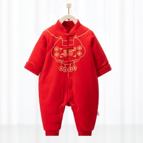 Warm Jumpsuit Newborn Cotton Crawling Suit (Option: Changlife Suo Heavy Industry E-59cm)