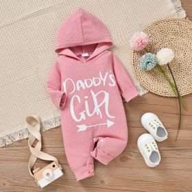 Tong Qiu Baby Long Sleeve Printed One Piece Creeper (Option: Pink-12to18m)