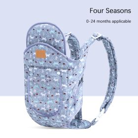 Multifunctional Baby Carrier With Breathable Front And Back In Summer (Option: Purple cloth)