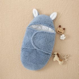 Sleeping Bag For Infants To Be Held By Newborn (Option: Blue-Big ear round-9M)