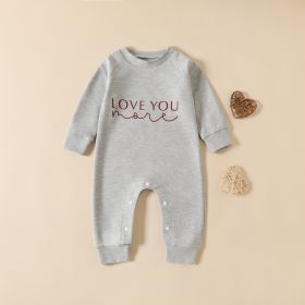 Children's Clothing Spring Boys' Top Letter Sweater Baby Romper (Option: Romper-60cm)