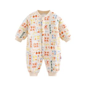 Warm Jumpsuit Newborn Cotton Crawling Suit (Option: Peace and Joy-90cm)