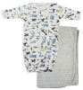 Print Infant Gown and Recieving Blanket