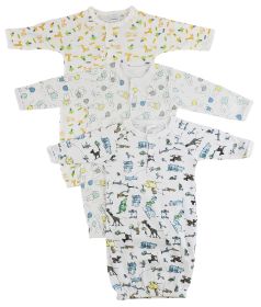 Infant Gowns - 3 Pack (Color: White, size: Newborn)