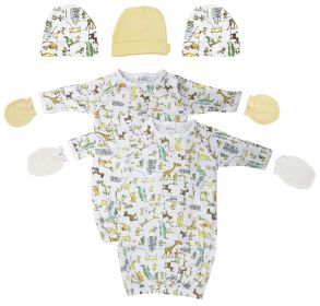 Unisex Newborn Baby 7 Piece Gown Set (Color: White, size: Newborn)