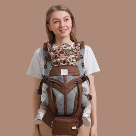 Front And Rear Dual-use Baby Carrier For Mother And Baby (Color: Coffee)