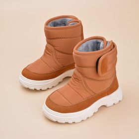 Fashion Personality Children's Snow Boots (Option: Brown-21)