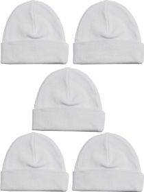 Beanie Baby Caps (Pack of 5) (Color: White, size: One Size)