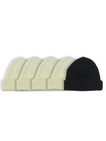 Baby Cap (Pack of 5) (Color: Yellow/Black, size: One Size)