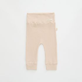 Baby Pants Men's High Waist Belly Protection Comfortable (Option: Apricot Color-73CM)