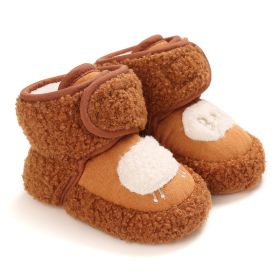 Winter Baojia Velvet Cotton Shoes (Option: Brown-1 Yard)