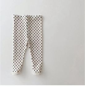 Fashion Leggings Baby Stretch Pants (Option: Polka Dot Beige-80cm)