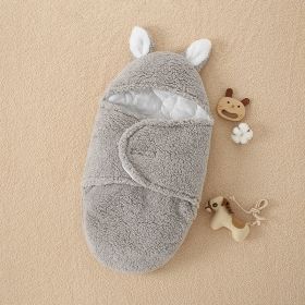 Sleeping Bag For Infants To Be Held By Newborn (Option: Grey-Big ear round-9M)