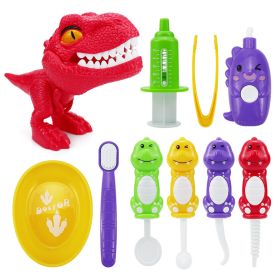 Dinosaur World Baby Doctor Play House Toy, Tooth Set Dentist Set, Baby Injection Play Boy Gift (Color: Mixed Color-A)
