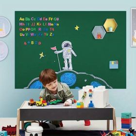 1pc Children's Teaching Graffiti Blackboard Stickers, Duty Table, Removable, Waterproof, Self-adhesive Blackboard Stickers, For Home Decoration (Color: Green)