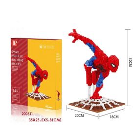 Disney Series Building Blocks Hero Cartoon Character Spider-Man Assembled Decompression Model Ornaments Stitch Assembly Toys (Color: 200511, size: With box)