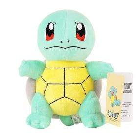New Cartoon Pokemon Plush Toy Charmander Squirtle Bulbasaur Plush Doll Eevee Mewtwo Jigglypuff Snorlax Plush Toy Children's Gift (Color: Squirtle 22cm)