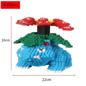 PokâˆšÂ©mon Anime Cartoon Model Decoration Mini Diamond Particle Building Blocks Pikachu Building Blocks Assembled Educational Toys (Color: JM-8666, size: With box)