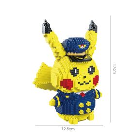 PokâˆšÂ©mon Anime Cartoon Model Decoration Mini Diamond Particle Building Blocks Pikachu Building Blocks Assembled Educational Toys (Color: JM-9085, size: With box)