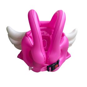 Kids Life Jacket; Kids Swim Vest with Angel Wings Toddler Portable Inflatable Swan Swimming Ring with Adjustable Safety Buckle (size: pink wings(age 2-4))