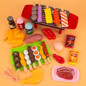 Baby Simulation BBQ Pretend Play Kitchen Kid Toy Cookware Cooking Food Barbecue Role Play DIY Educational Gifts for Children ZLL (Color: 4)
