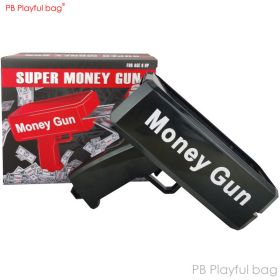 Electric Money Gun Ver.1 with 100pcs Props Money Cash Banknote Spray gun Adult Party Wedding Supplies Children toys AC98 (Color: AC98-C)