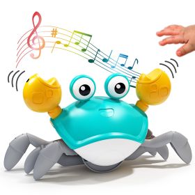 Children's Electric Automatic Induction Crab Toy; Boys And Girls 3-6 Years Old; Simulated Crawling Crab Toys; Birthday Gift For Baby (Items: Green Crab)