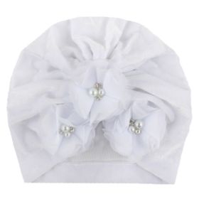Hair Head Hoop Baby Girl Headbands Newborn Infant Toddler Sweet Bows Knotted Soft Headwrap Accessories (Color: White)