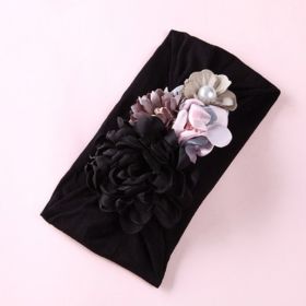 Newborn Baby Girl Nylon Headbands for Infant Toddler Kids Fashion Pretty Hair Accessories (Color: Black)