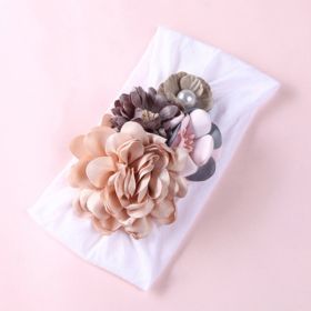 Newborn Baby Girl Nylon Headbands for Infant Toddler Kids Fashion Pretty Hair Accessories (Color: White)