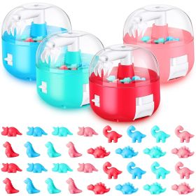 Mini Claw Machine For Kids -Mini Dinosaur Figures Claw Machine Prizes Toy Grabber Mini Arcade Game Miniature Novelty Toys Birthday Gifts For 3+ Year O (Color: Red)