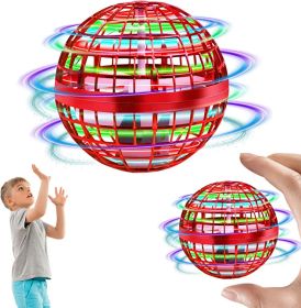 Flying Ball Toys;  Hover Orb;  2022 Magic Controller Mini Drone;  Boomerang Spinner 360 Rotating Spinning UFO Safe for Kids Adults (Color: Red)