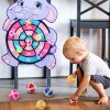 Kids Sticky Ball Dart Target Board; Creative Throw Ball Target Sticky; Outdoor Sports Indoor Cloth Toys; Educational Board Games; with 3 balls