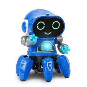 Electric; Intelligent; Six-clawed Robot; Colorful Lights; Music; Singing; Early Childhood Education; Boys And Girls; Darling Educational Toys (Color: Blue)