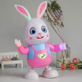 Electric Music; Dancing; Bunny; Drumming; Sound; And Moving Cartoon Baby Toy Early Education Children's Gift (Color: Pink Dancing Rabbit-20cm*8cm27cm, Items: Battery Version (battery + Screwdriver))