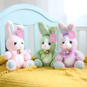 8.27inch Cute Rabbit Plush Toy Doll Pillow Children's Holiday Gift Easter Bunny (Color: Green, Items: 8.27inch)